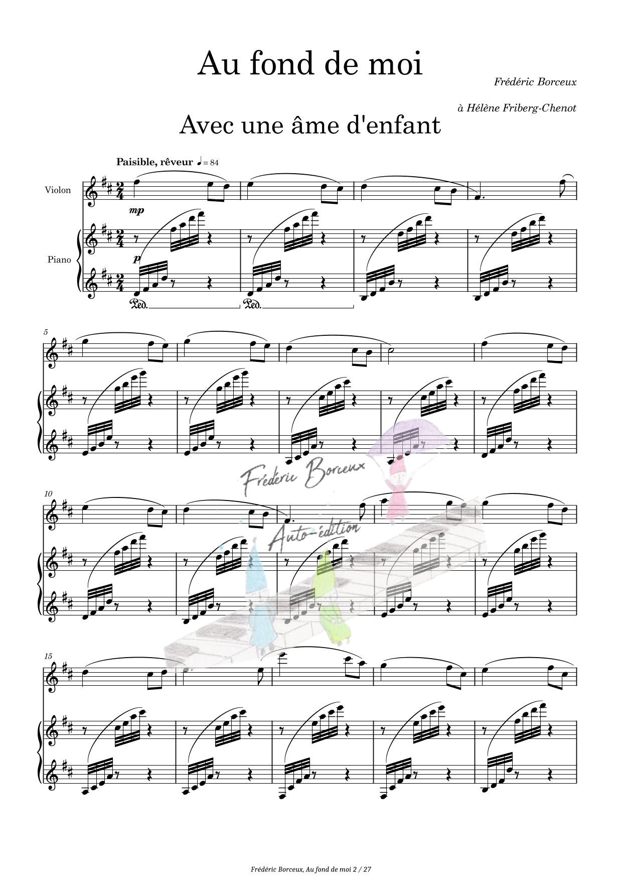 Au fond de moi, violon/piano – Image 2