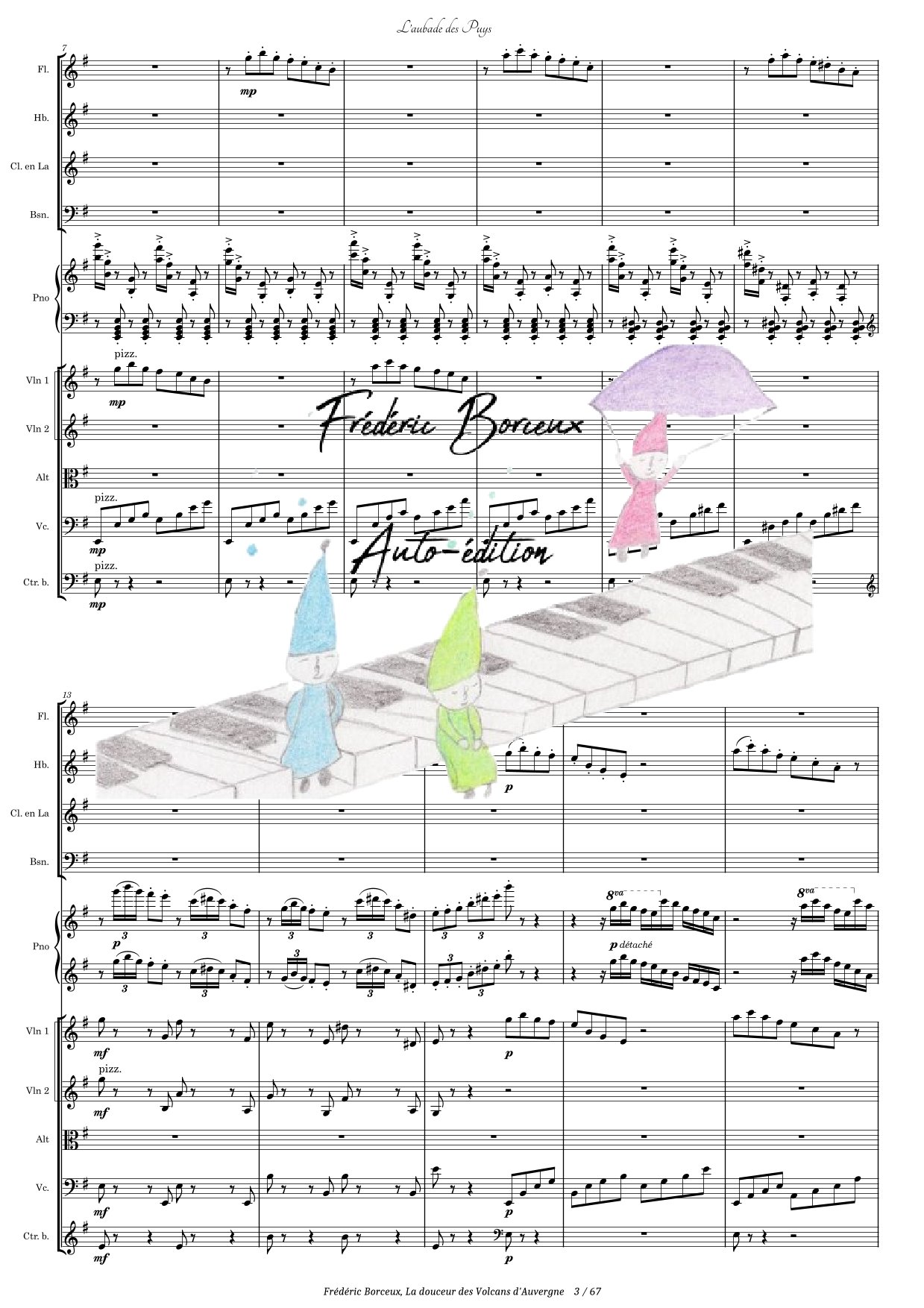 La douceur des Volcans d'Auvergne, conducteur, bois/piano/cordes – Image 3